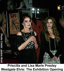 Priscilla and Lisa Marie presley at Westgate Elvis Exhibition opening