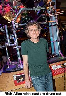 Rick Allen with his custom drum set