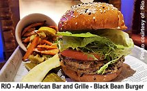 Rio All American Bar and Grill - black bean burger