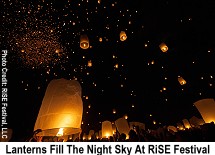 RiSE Festival lanterns fill night sky