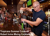 Robert Irvine mixing cocktails Tropicana Summer Cookout