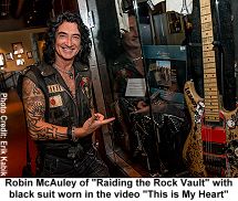 Robin McAuley with suit worn in video 'This is My Heart'