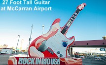Rock In Rio 27-foot-tall guitar at McCarran Airport