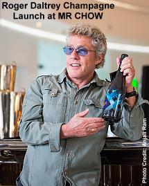 Roger Daltrey champagne launch at MR CHOW