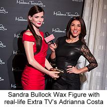 MTV's Adrianna Costa with Madame Tussauds' Sandra Bullock Wax Figure