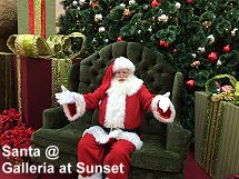 Santa at Galleria at Sunset