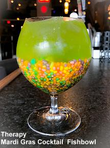 Therapy Mardi Gras Cocktail Fishbowl
