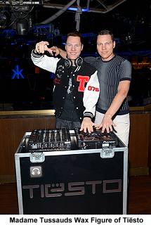 Ti&euml;sto wax figure from madame Tussauds at Hakkasan