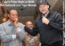 Tiger Woods and Phil Hellmuth at Tigers MGM Poker Night