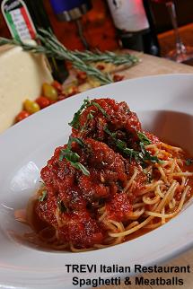 Trevi Italian Restaurant spaghetti and meatballs