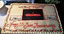 Triple George Grill 10 year anniversary cake