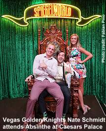 Vegas Golden Knight Nate Schmidt at Absinthe