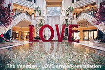 Venetian 'LOVE' Artwork installation