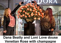 Venetian Rose - Dana Beatty and Loni Love dousing with champagne