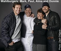 Wahlburgers Mark, Paul, Alma and Donnie