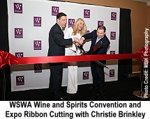 WSWA Wine and Spirits convention and expo ribbon cutting with Christie Brinkley